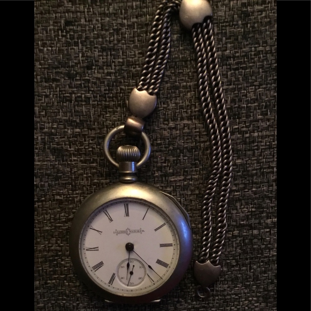 Antique Illinois Lever Set Pocket Watch